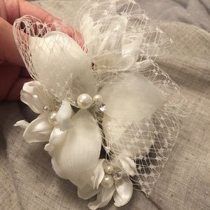 Flowered Hair Clip with Tulle